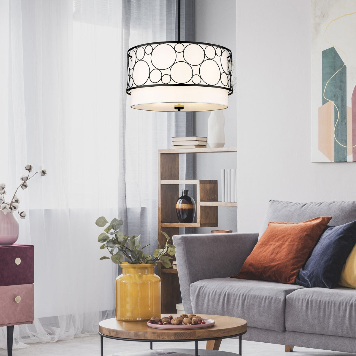 Kendall 4 Light Chandelier Matte Black