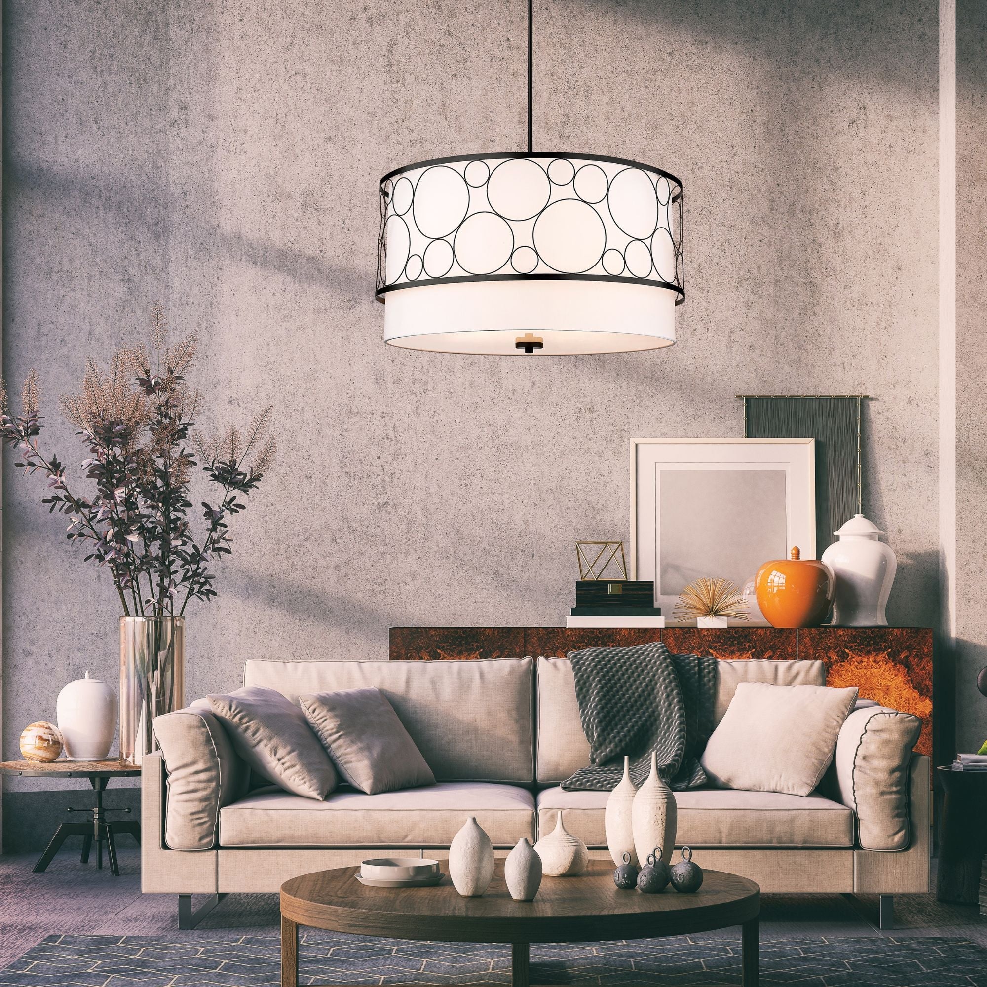Kendall 5 Light Chandelier Matte Black