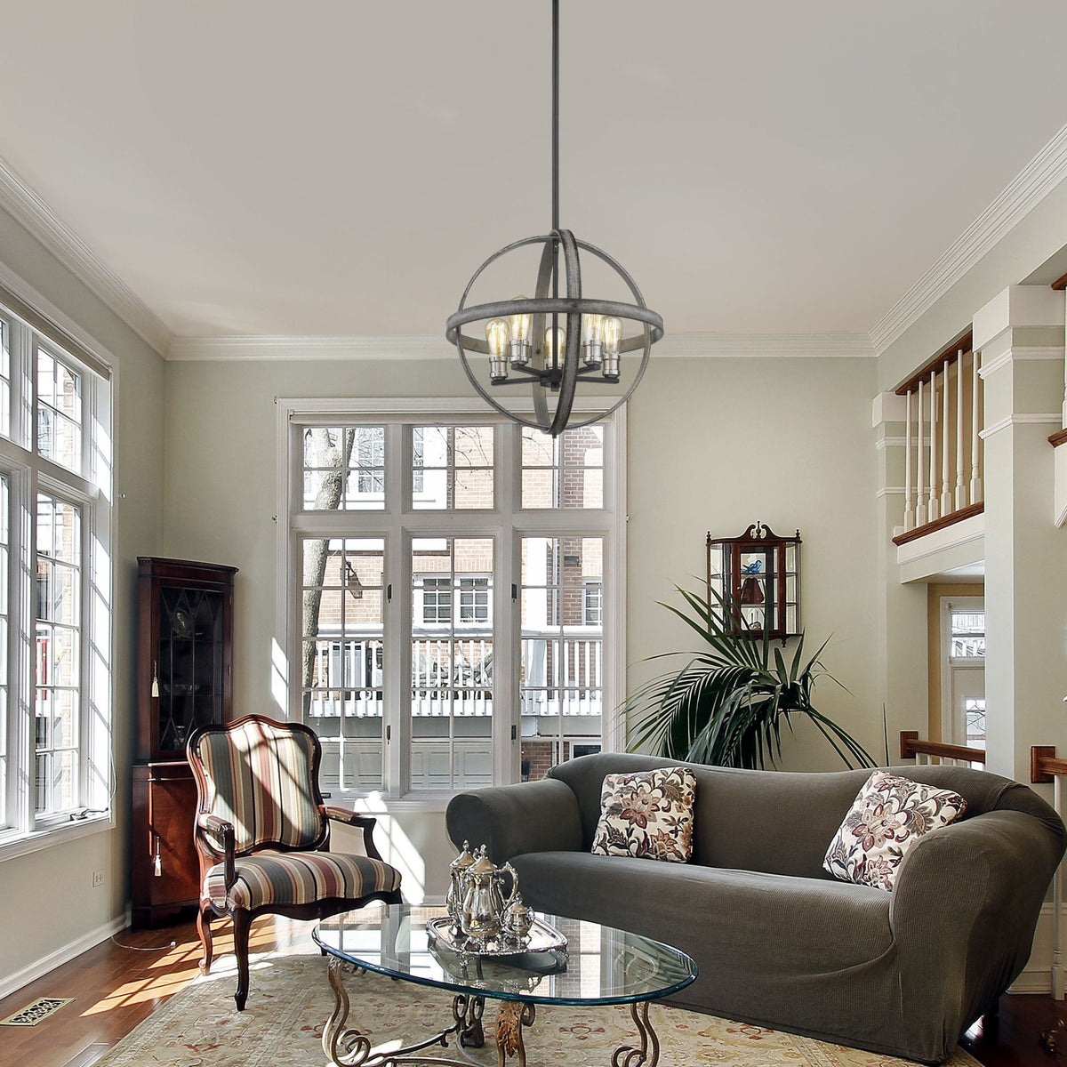 Kirkland 5 Light Chandelier Ashen Barnboard