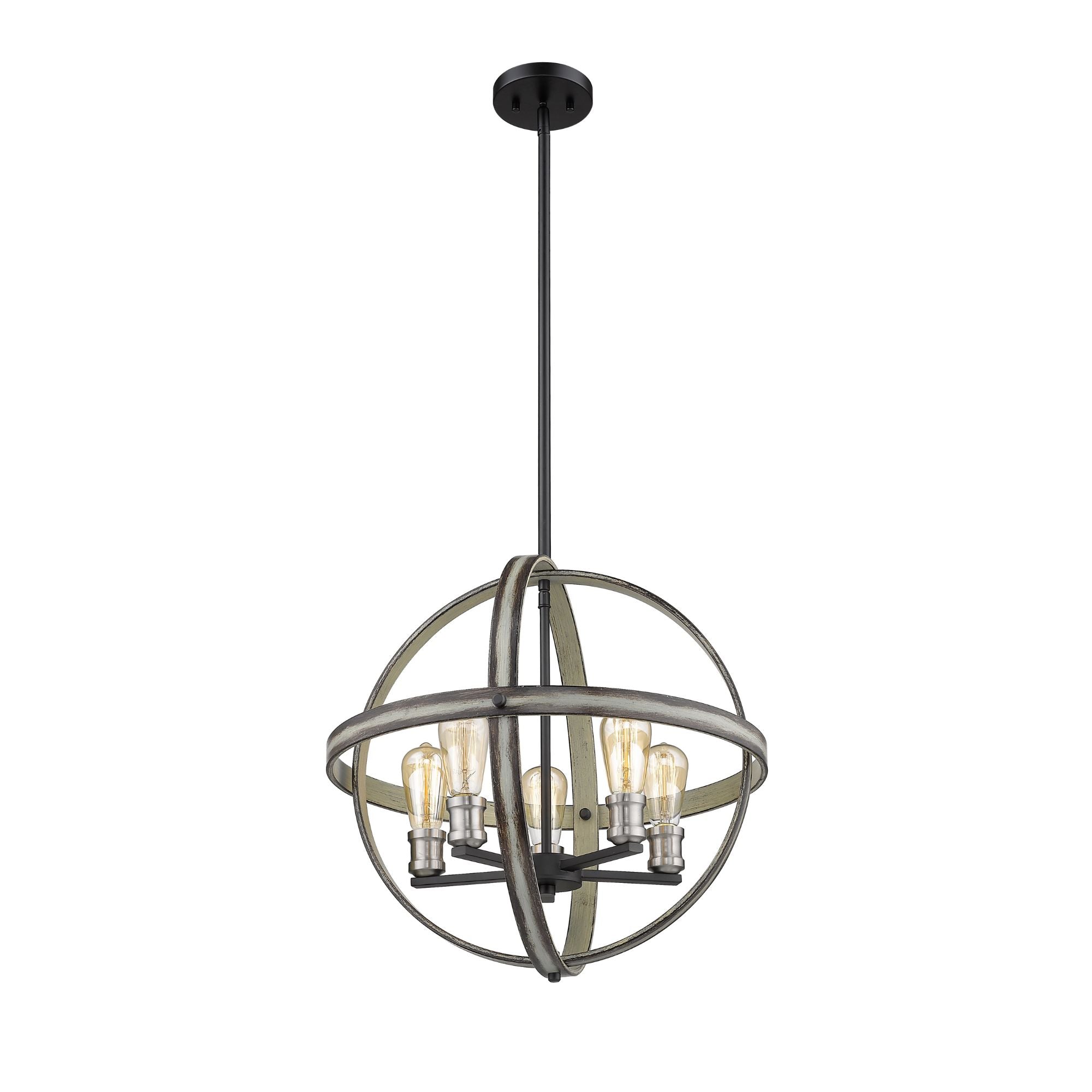 Kirkland 5 Light Chandelier Ashen Barnboard