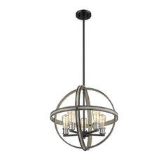 Kirkland 5 Light Chandelier Ashen Barnboard