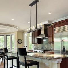 Kirkland 7 Light Linear Chandelier Ashen Barnboard