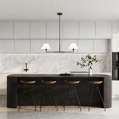 Leila 2 Light Chandelier Matte Black