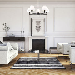 Leila 5 Light Chandelier Matte Black
