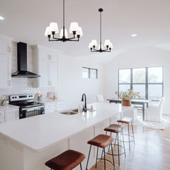 Leila 5 Light Chandelier Matte Black
