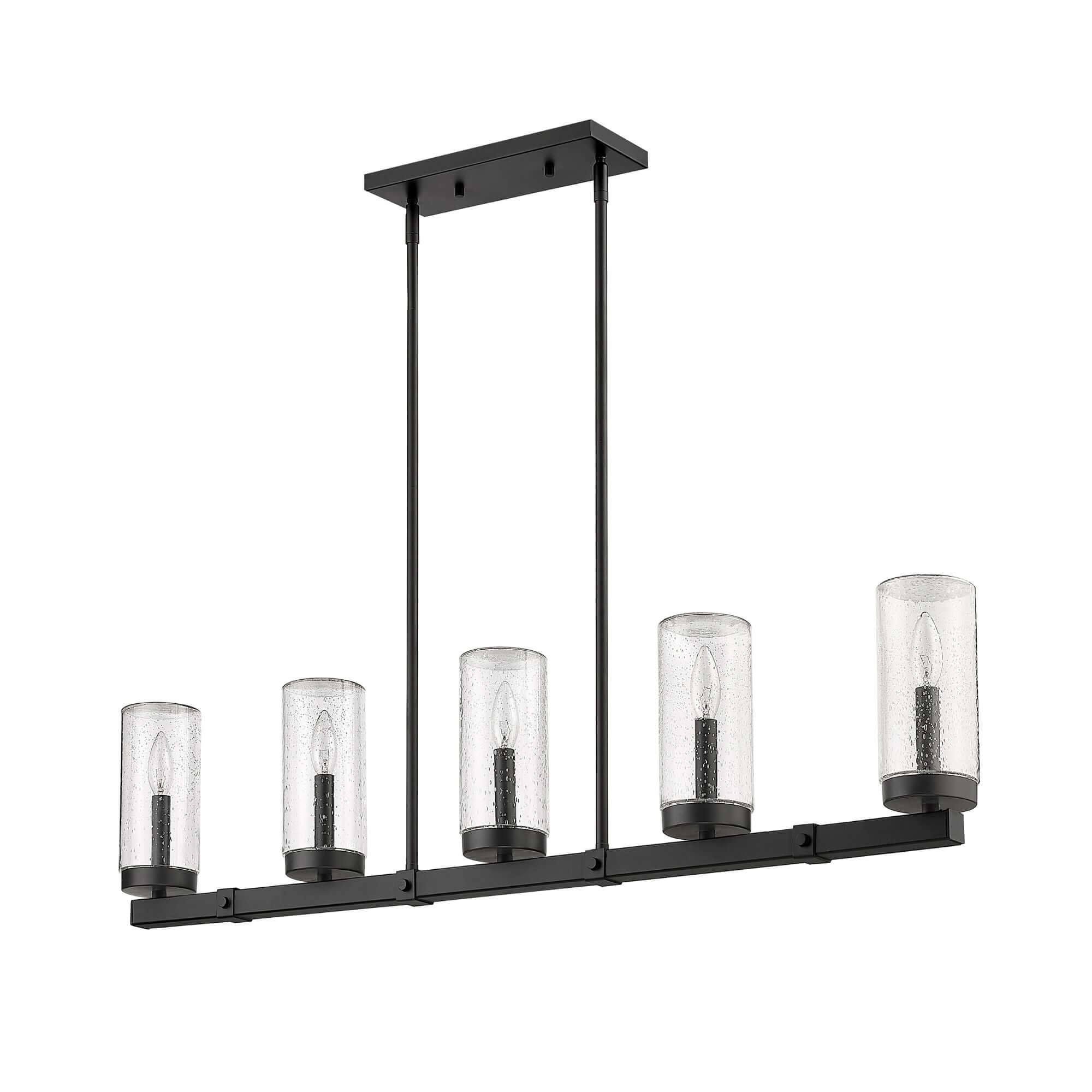 Marlow 5 Light Outdoor Linear Chandelier Matte Black