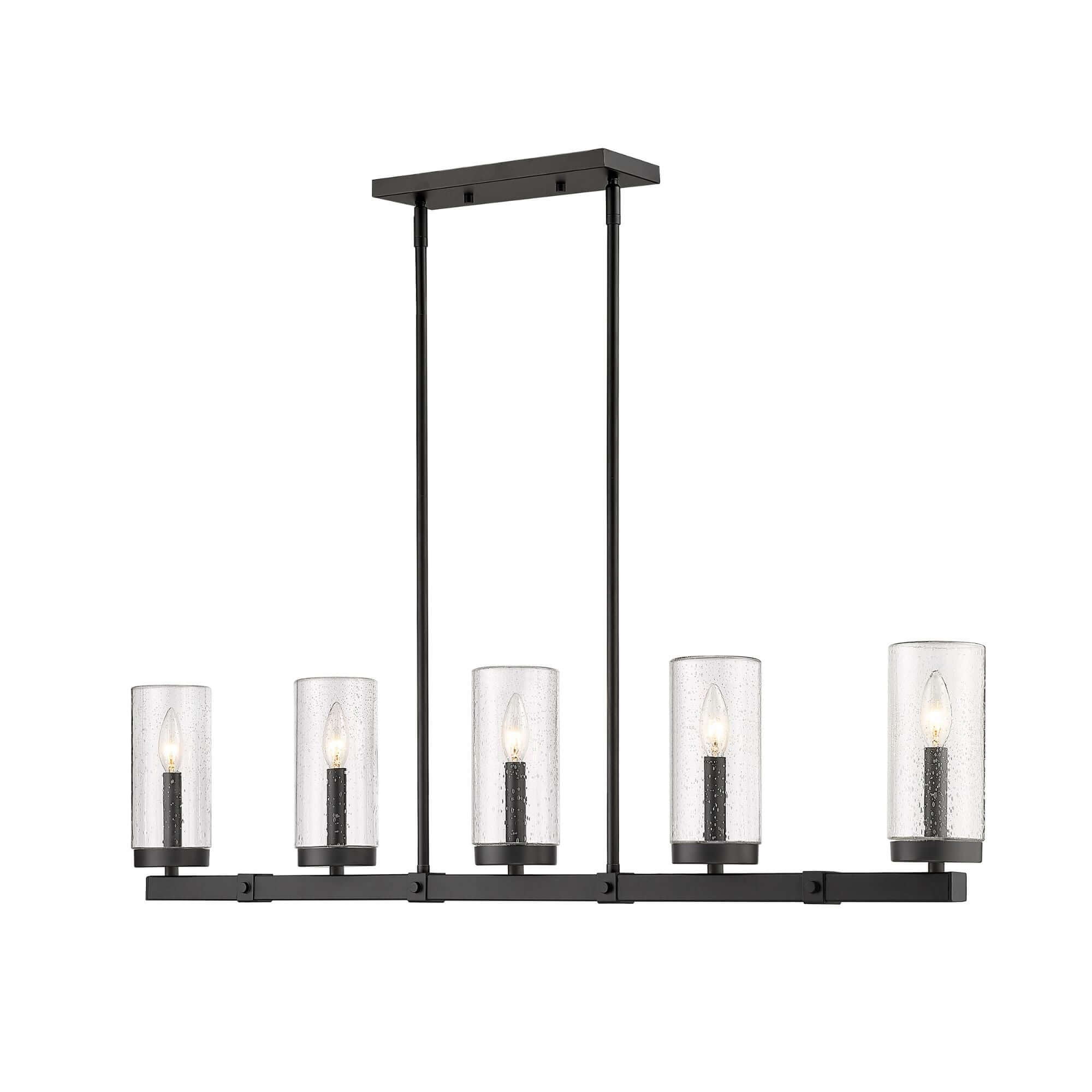 Marlow 5 Light Outdoor Linear Chandelier Matte Black