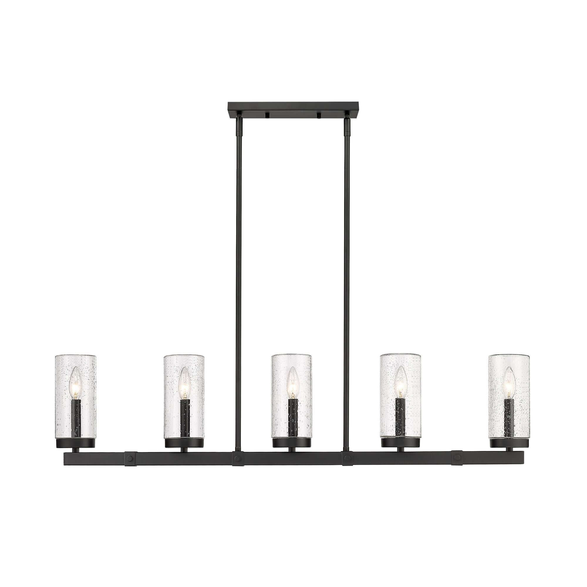 Marlow 5 Light Outdoor Linear Chandelier Matte Black