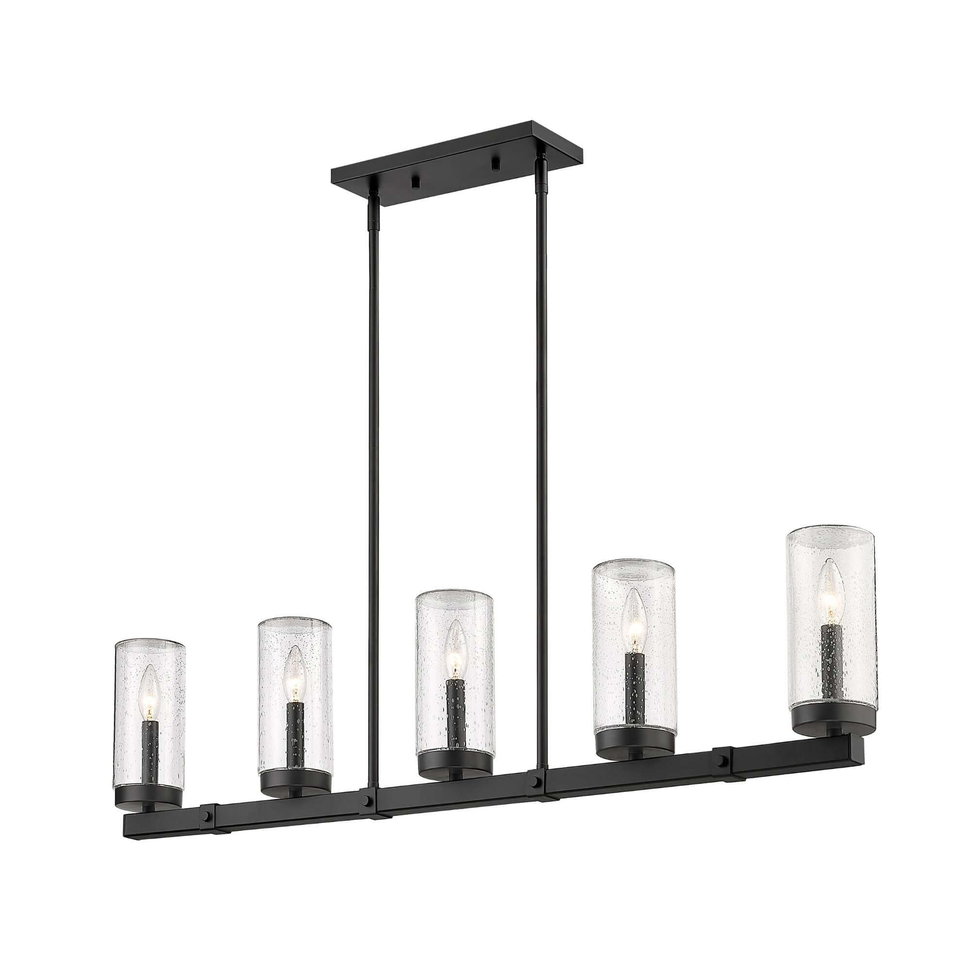 Marlow 5 Light Outdoor Linear Chandelier Matte Black