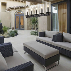 Marlow 5 Light Outdoor Linear Chandelier Matte Black
