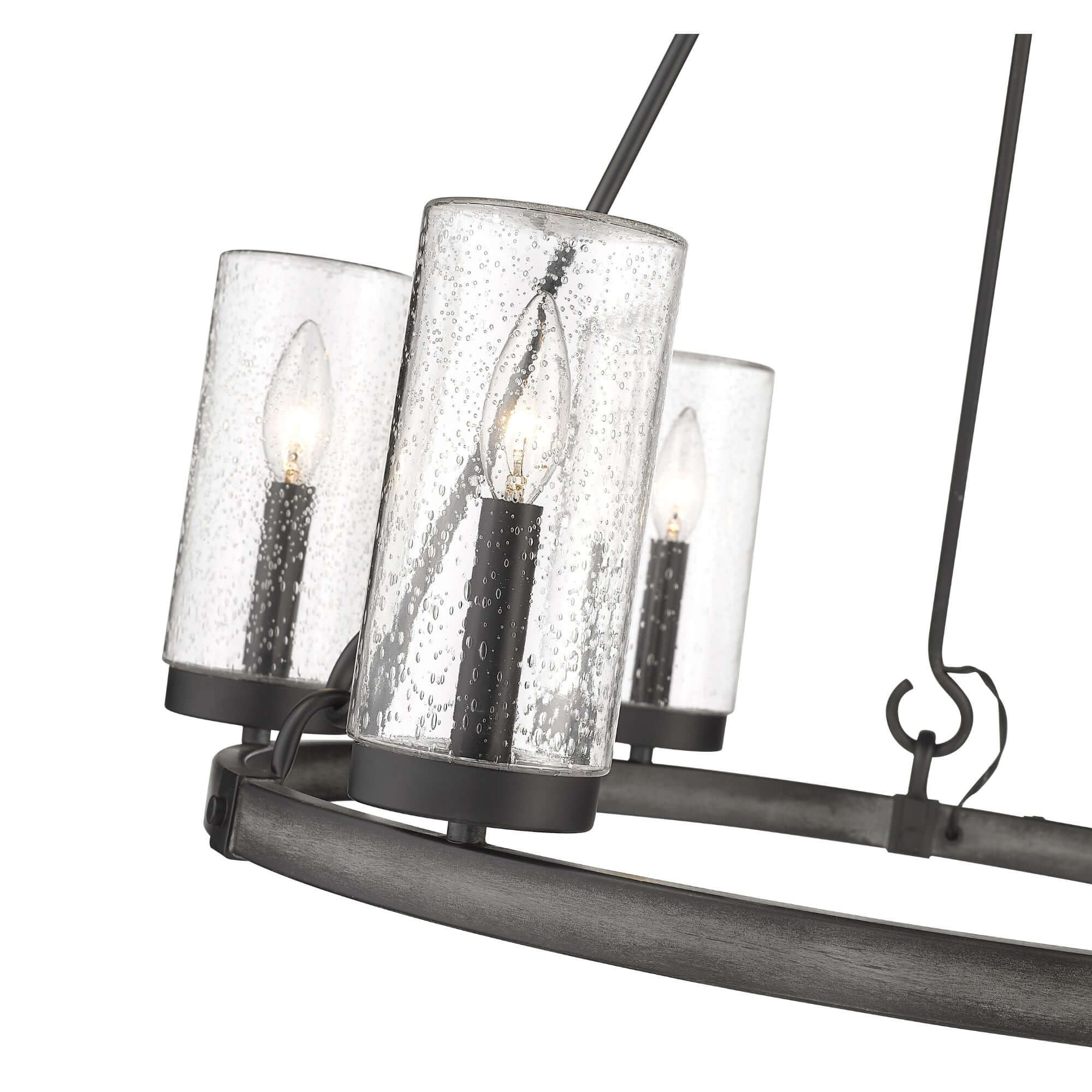 Marlow 6 Light Outdoor Chandelier Ashen Barnboard