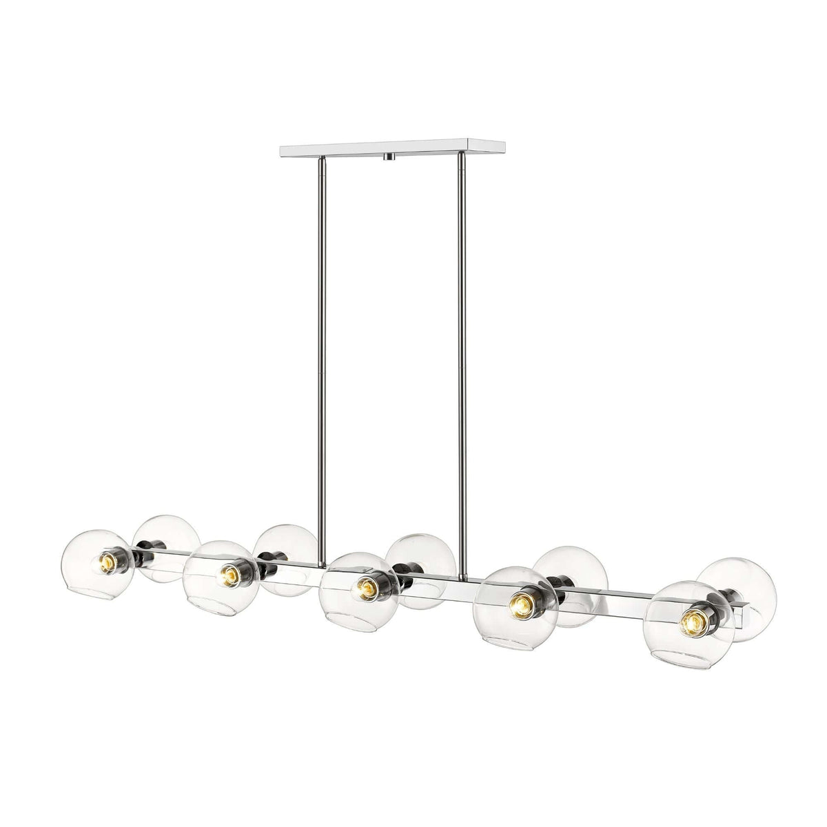 Marquee 10 Light Linear Chandelier Chrome