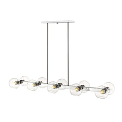 Marquee 10 Light Linear Chandelier Chrome