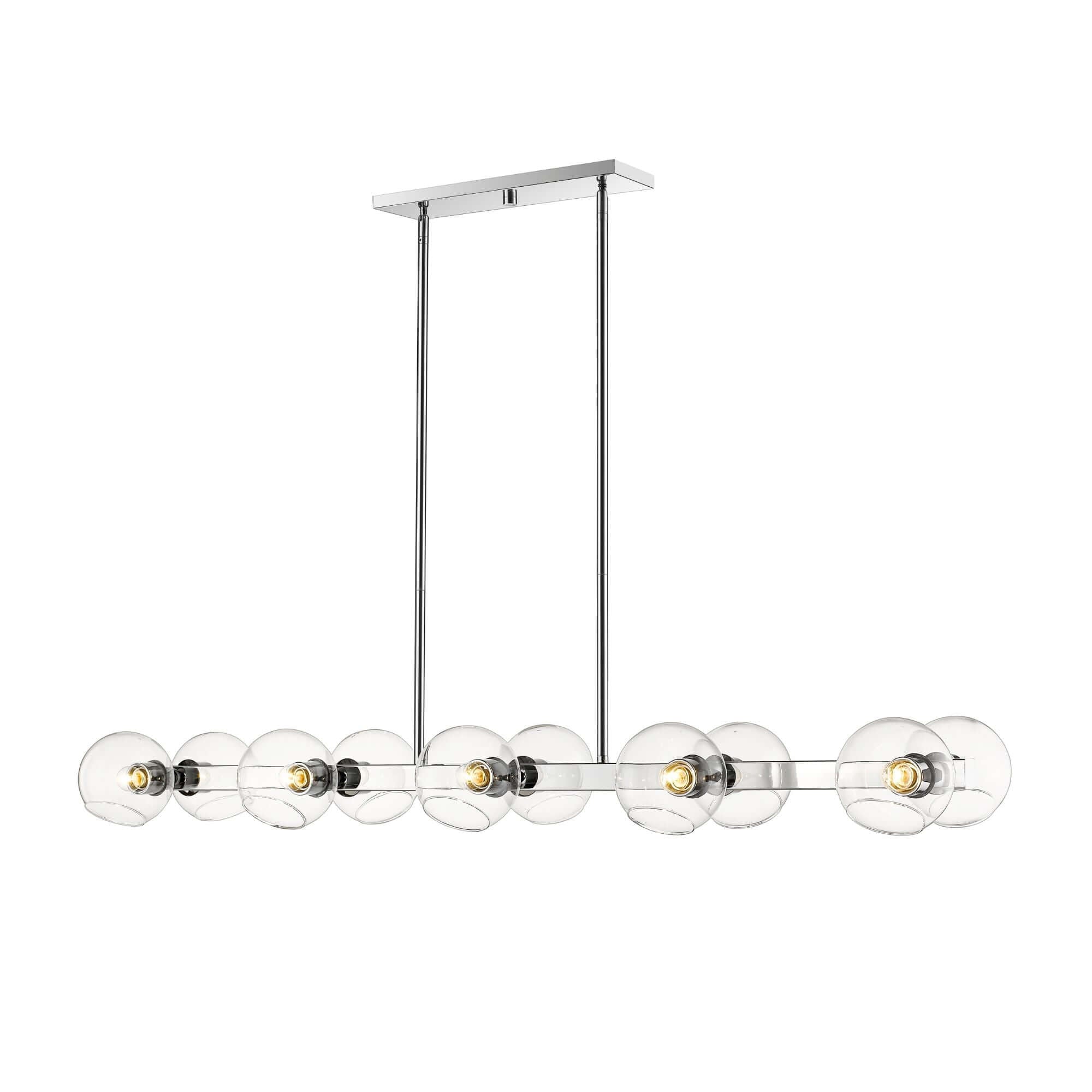 Marquee 10 Light Linear Chandelier Chrome