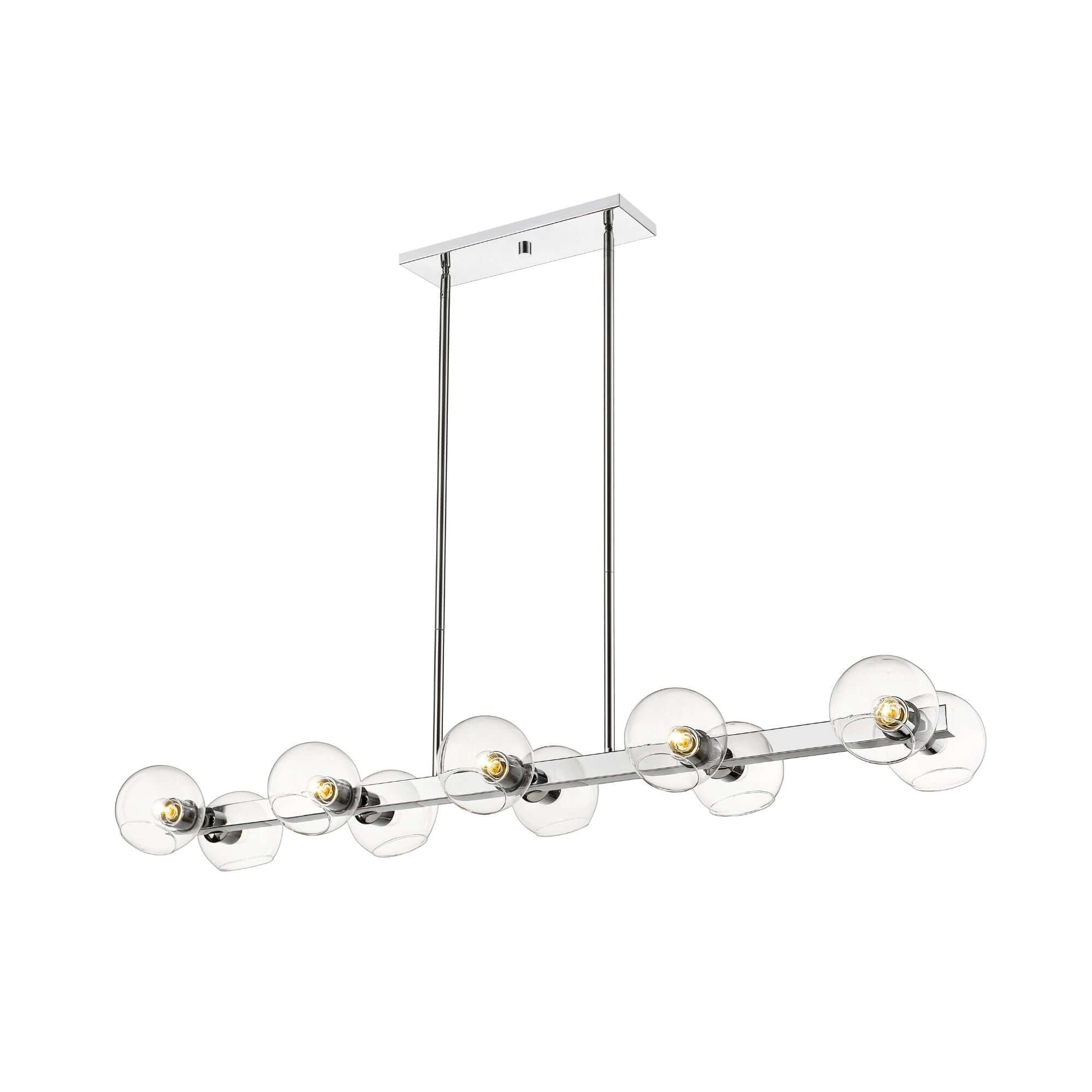 Marquee 10 Light Linear Chandelier Chrome