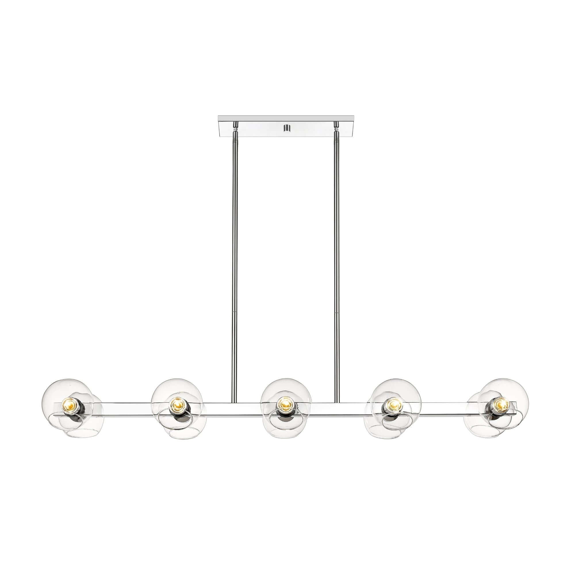 Marquee 10 Light Linear Chandelier Chrome