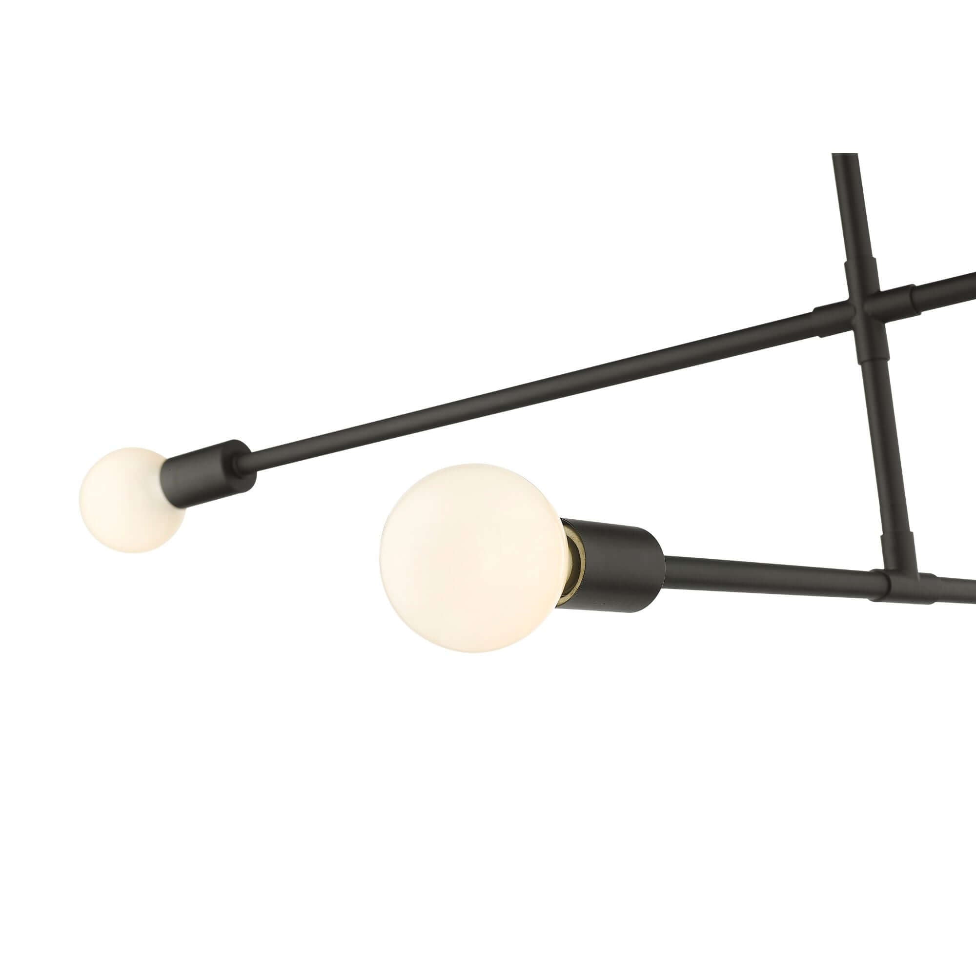 Modernist 3 Light Chandelier Matte Black