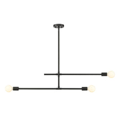 Modernist 3 Light Chandelier Matte Black