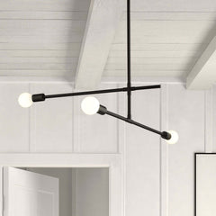 Modernist 3 Light Chandelier Matte Black