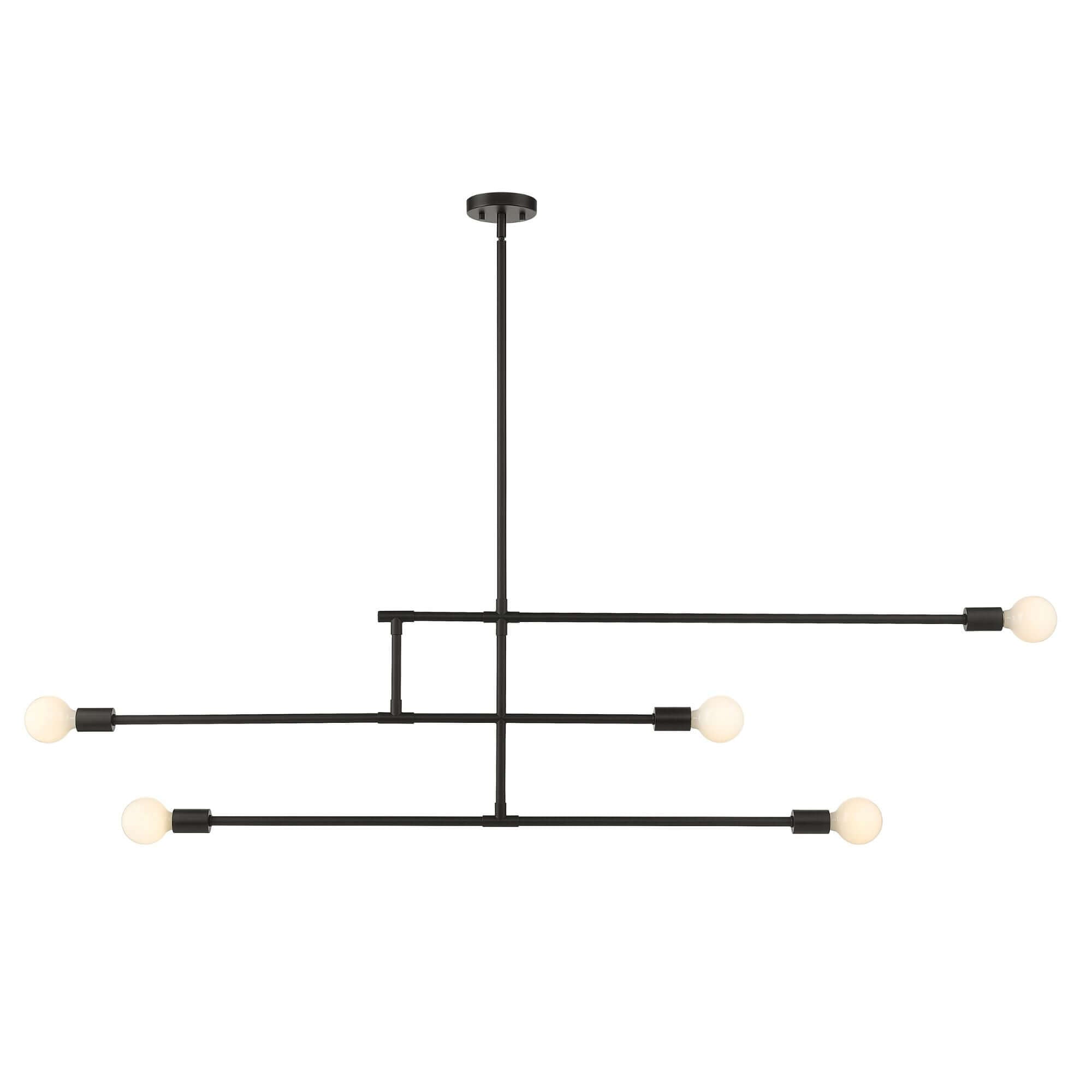 Modernist 5 Light Chandelier Matte Black