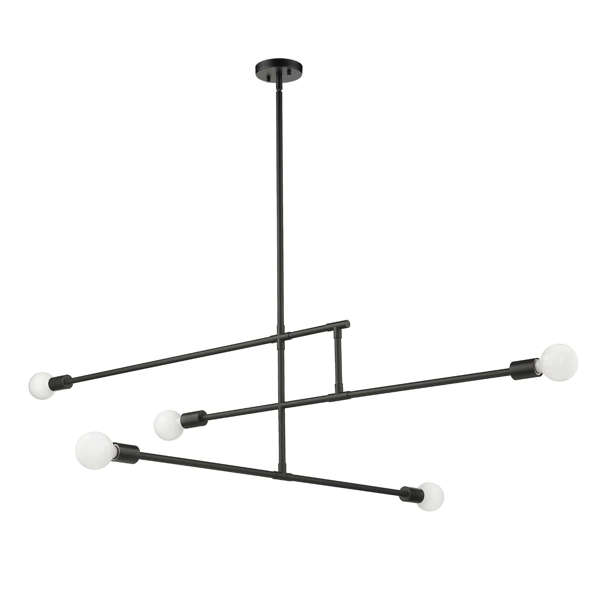 Modernist 5 Light Chandelier Matte Black