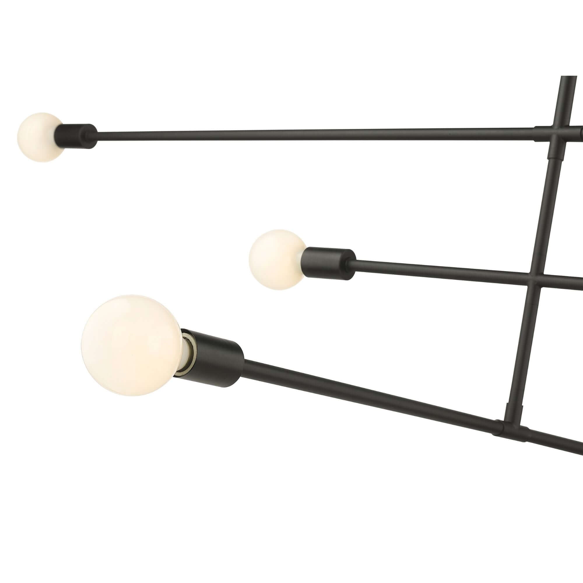 Modernist 5 Light Chandelier Matte Black
