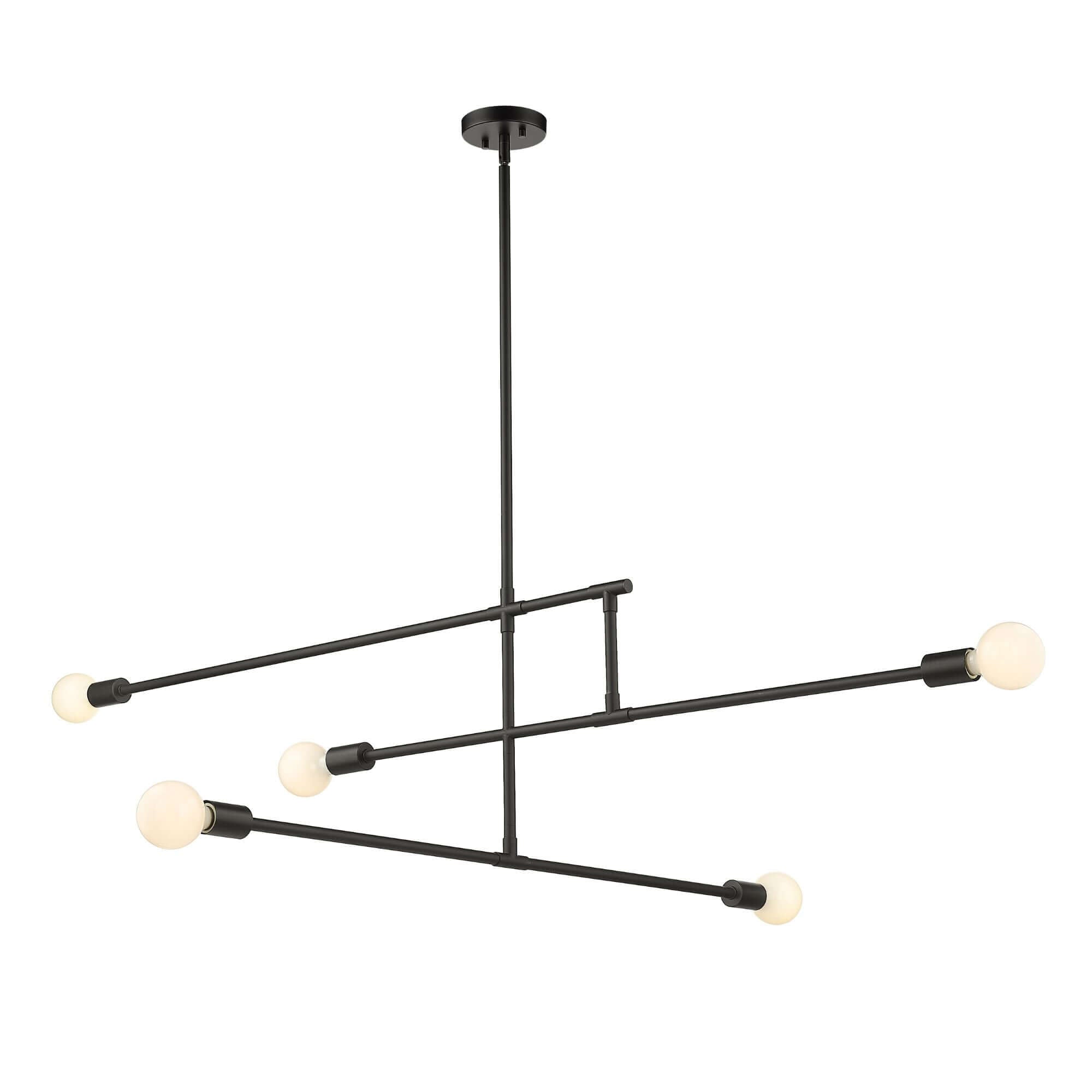 Modernist 5 Light Chandelier Matte Black