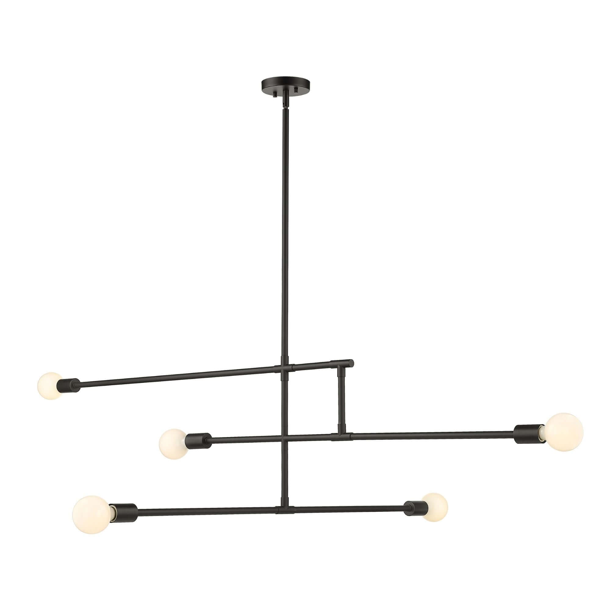 Modernist 5 Light Chandelier Matte Black