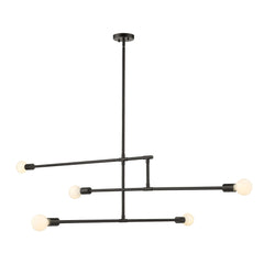 Modernist 5 Light Chandelier Matte Black