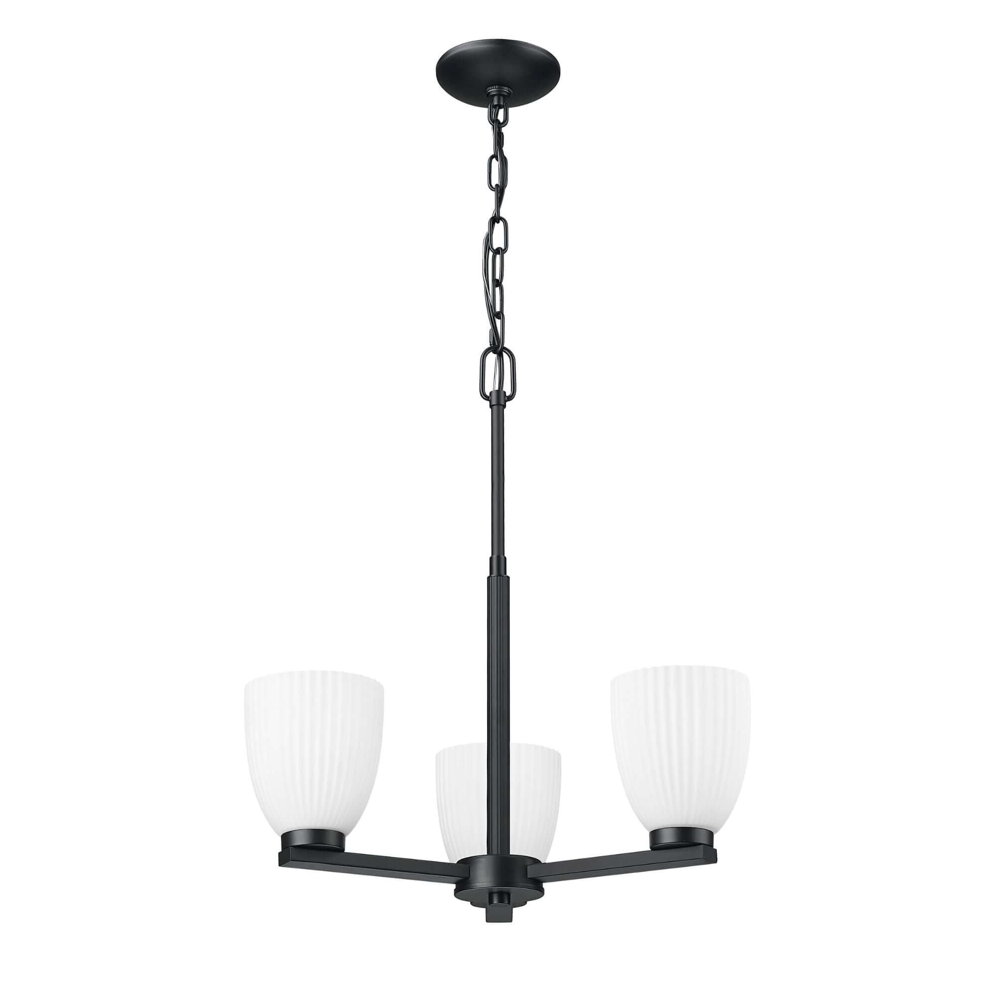 Naya 3 Light Chandelier Matte Black