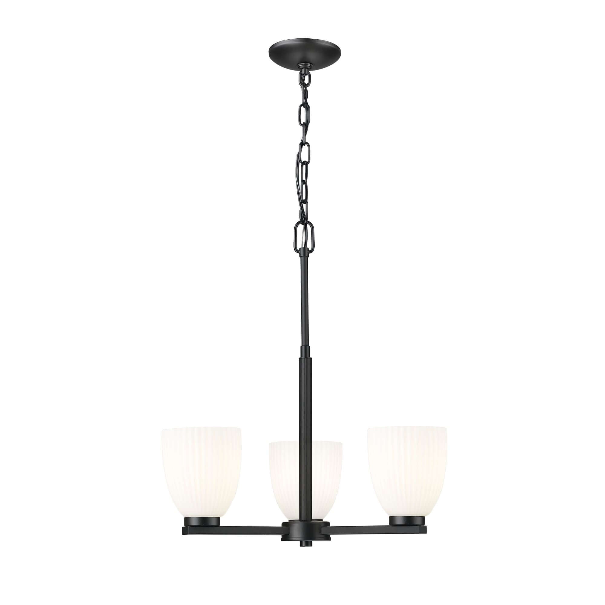 Naya 3 Light Chandelier Matte Black