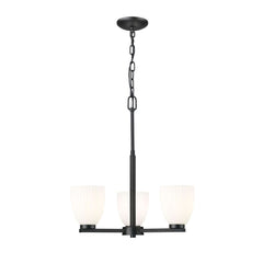 Naya 3 Light Chandelier Matte Black