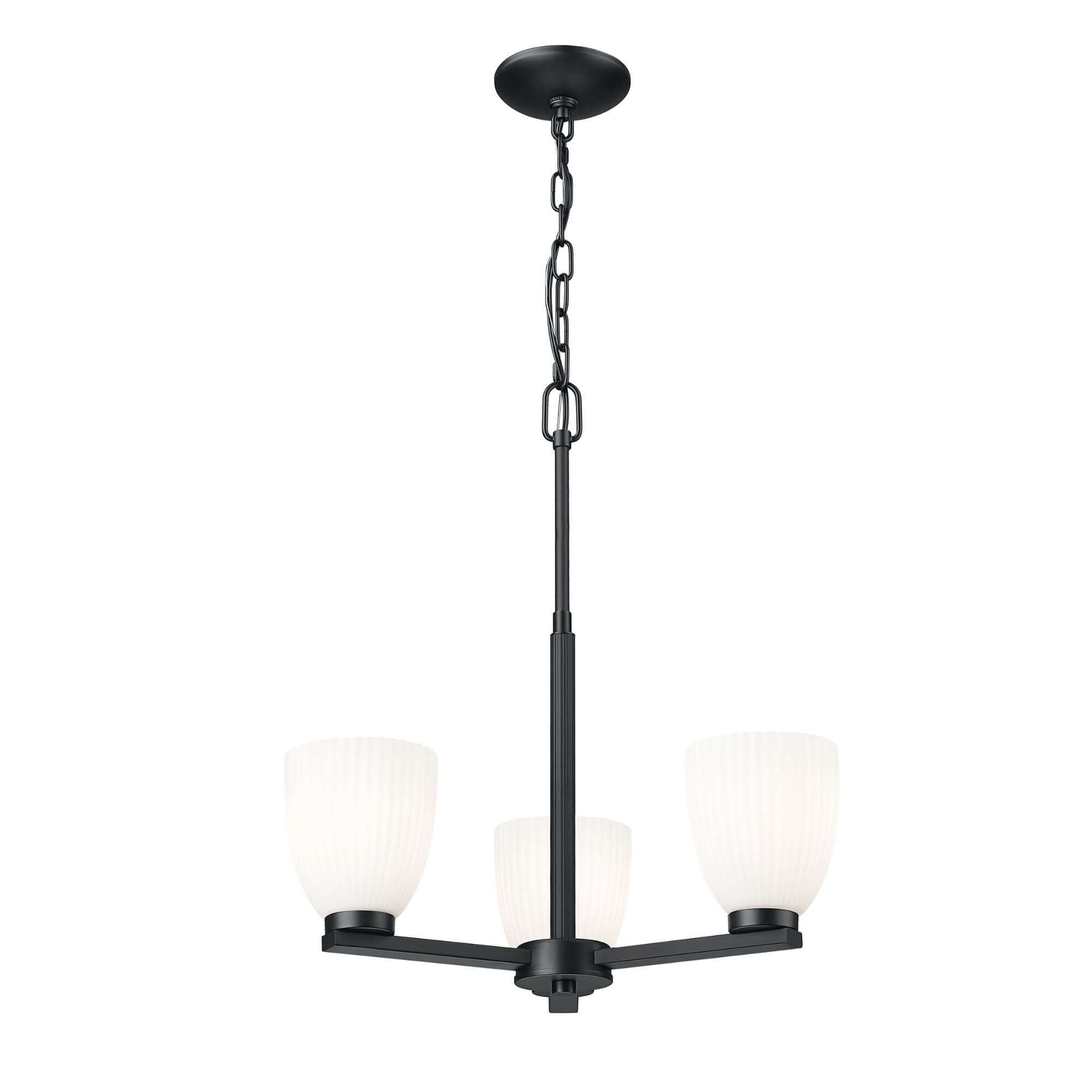 Naya 3 Light Chandelier Matte Black