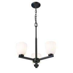 Naya 3 Light Chandelier Matte Black