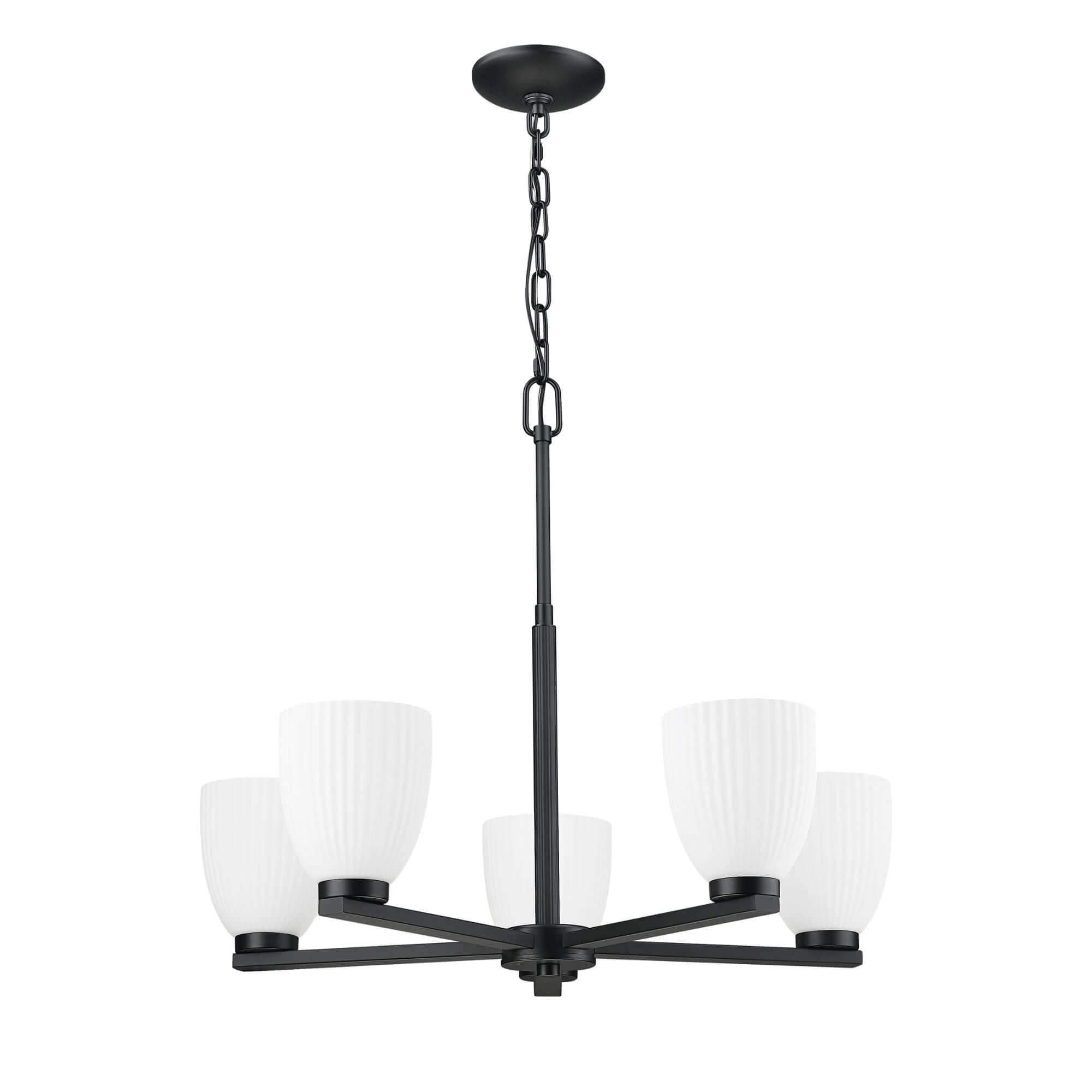 Naya 5 Light Chandelier Matte Black