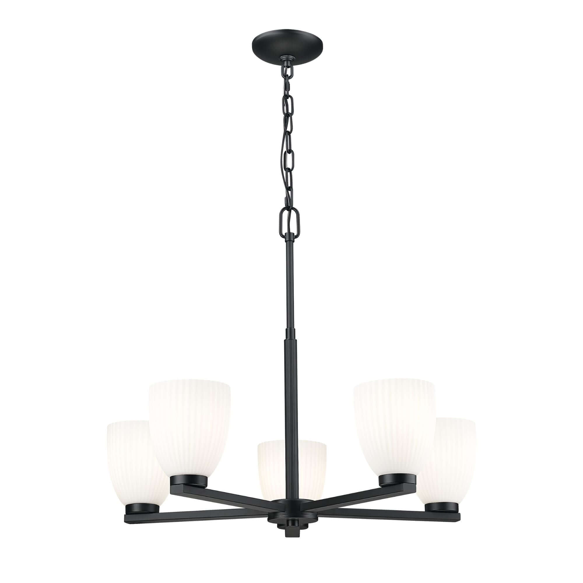 Naya 5 Light Chandelier Matte Black