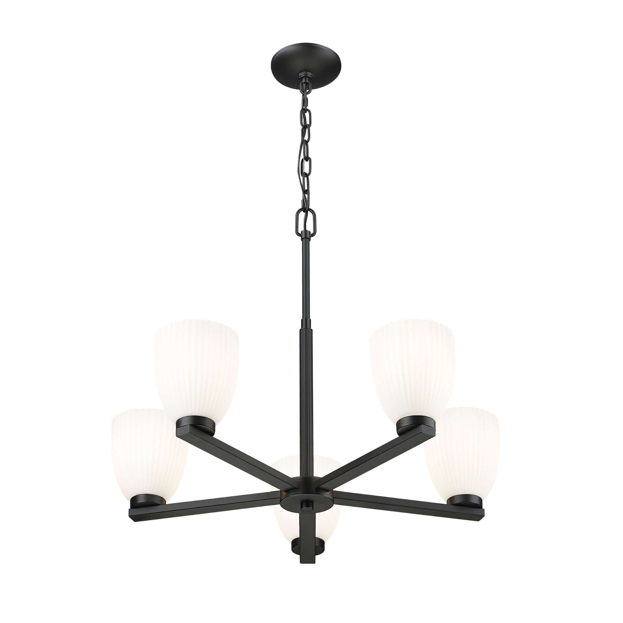 Naya 5 Light Chandelier Matte Black