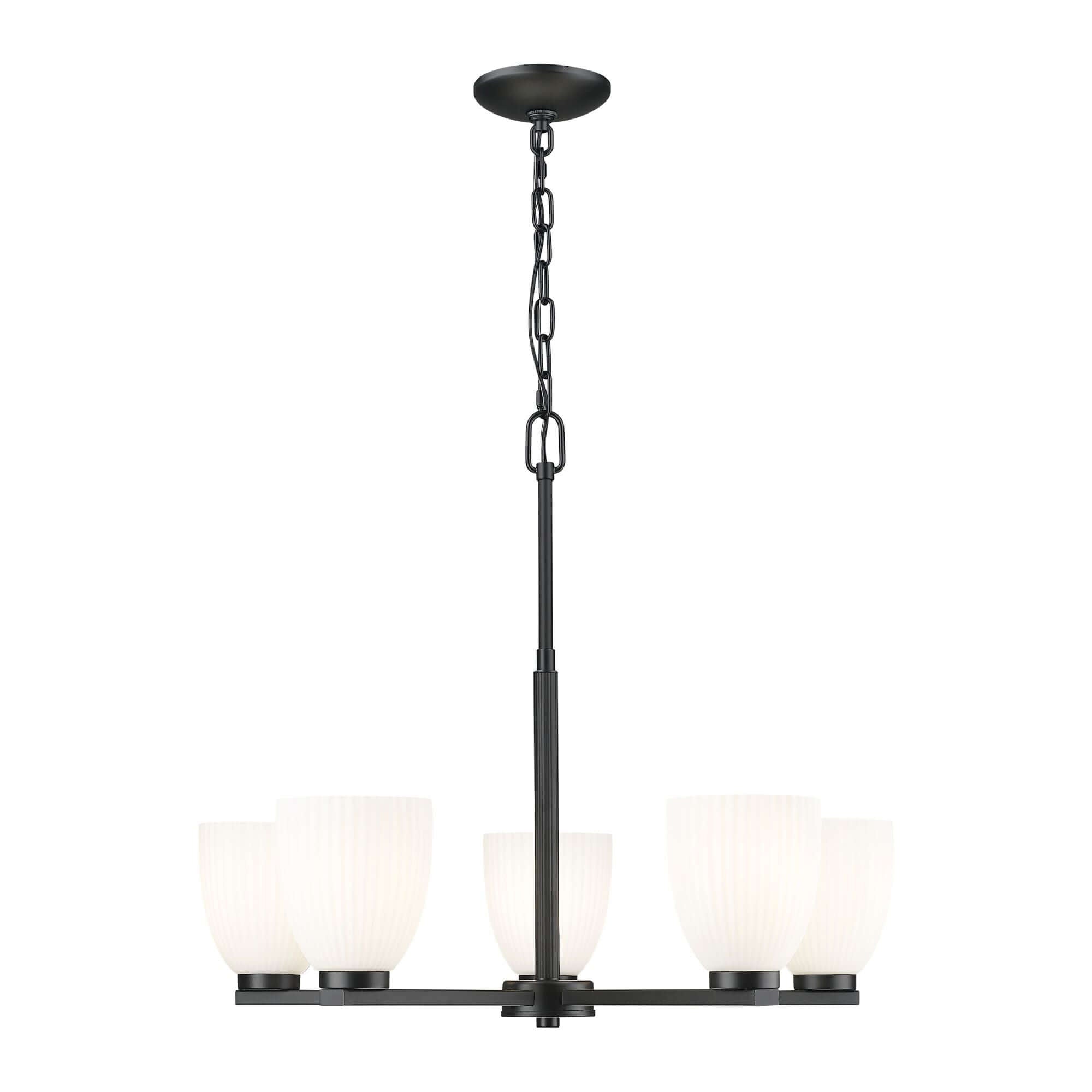 Naya 5 Light Chandelier Matte Black