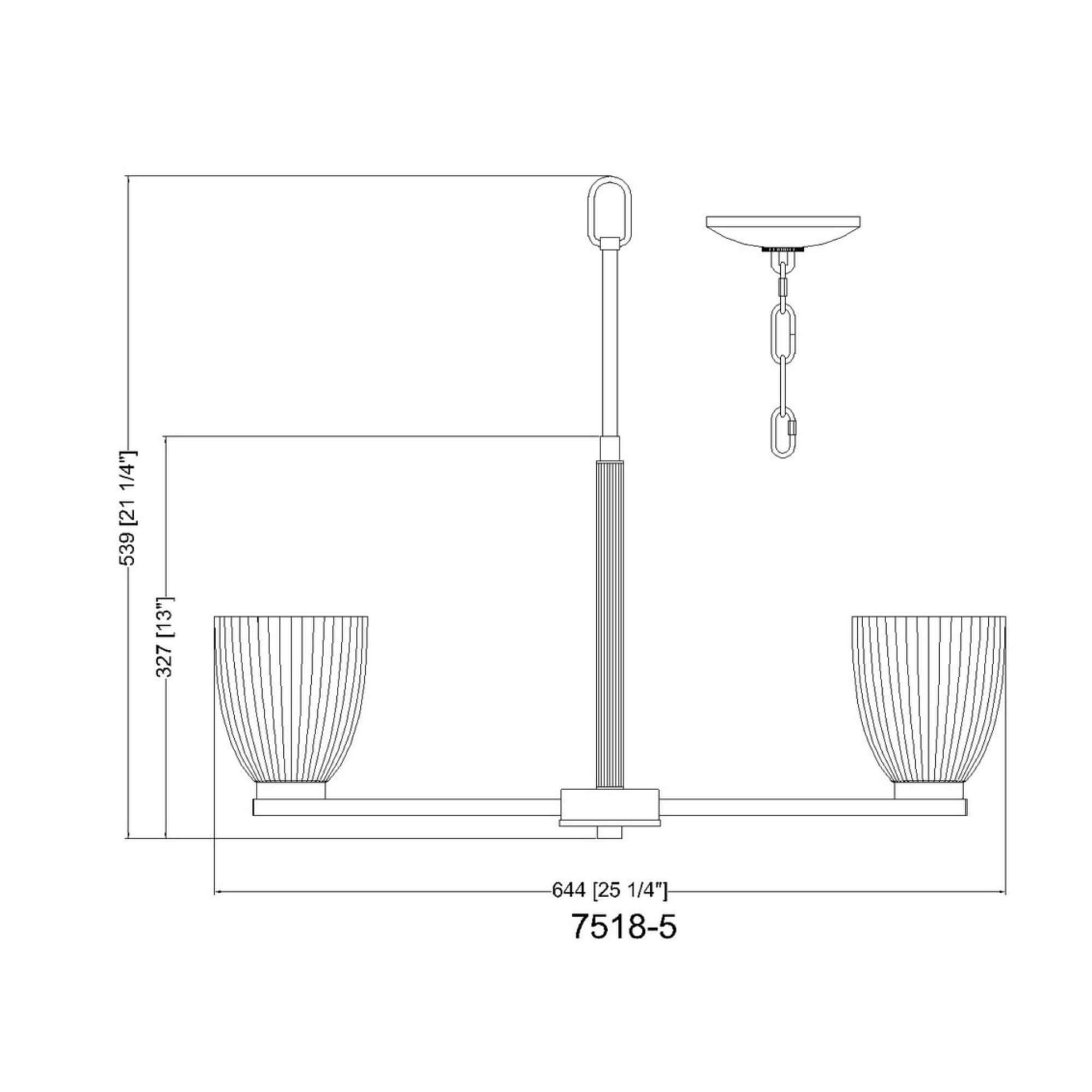 Naya 5 Light Chandelier Modern Gold