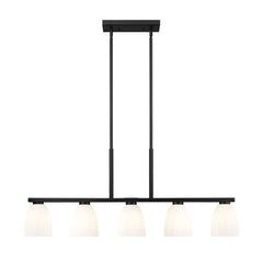 Naya 5 Light Linear Chandelier Matte Black