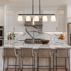 Naya 5 Light Linear Chandelier Matte Black