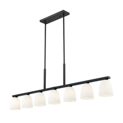 Naya 7 Light Linear Chandelier Matte Black