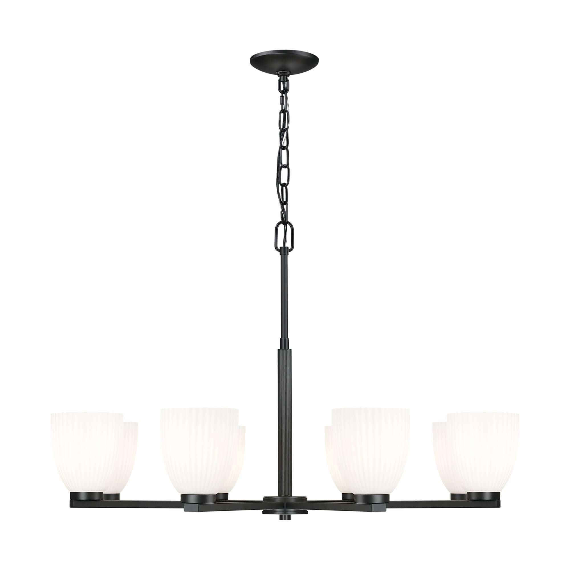 Naya 8 Light Chandelier Matte Black