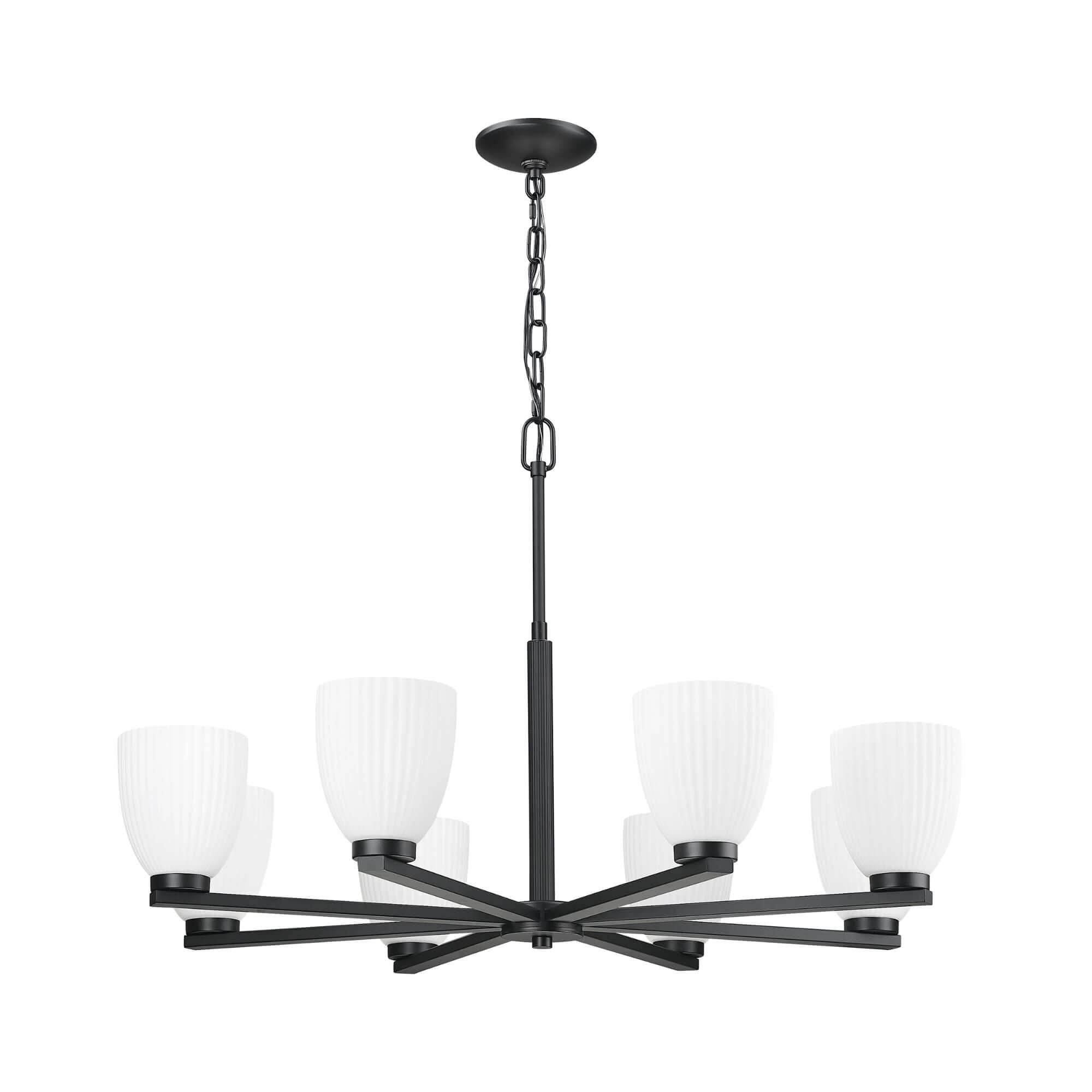 Naya 8 Light Chandelier Matte Black