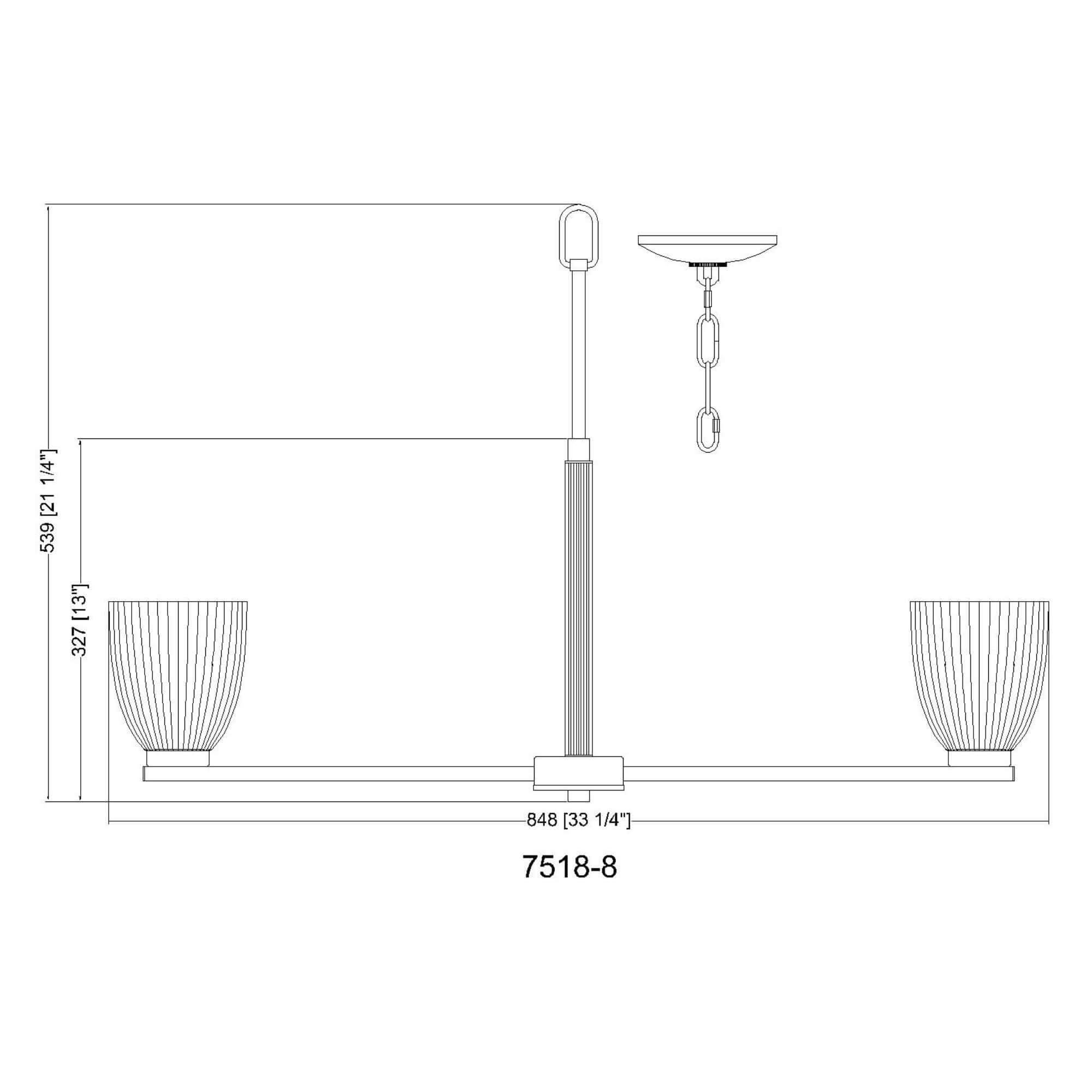 Naya 8 Light Chandelier Matte Black