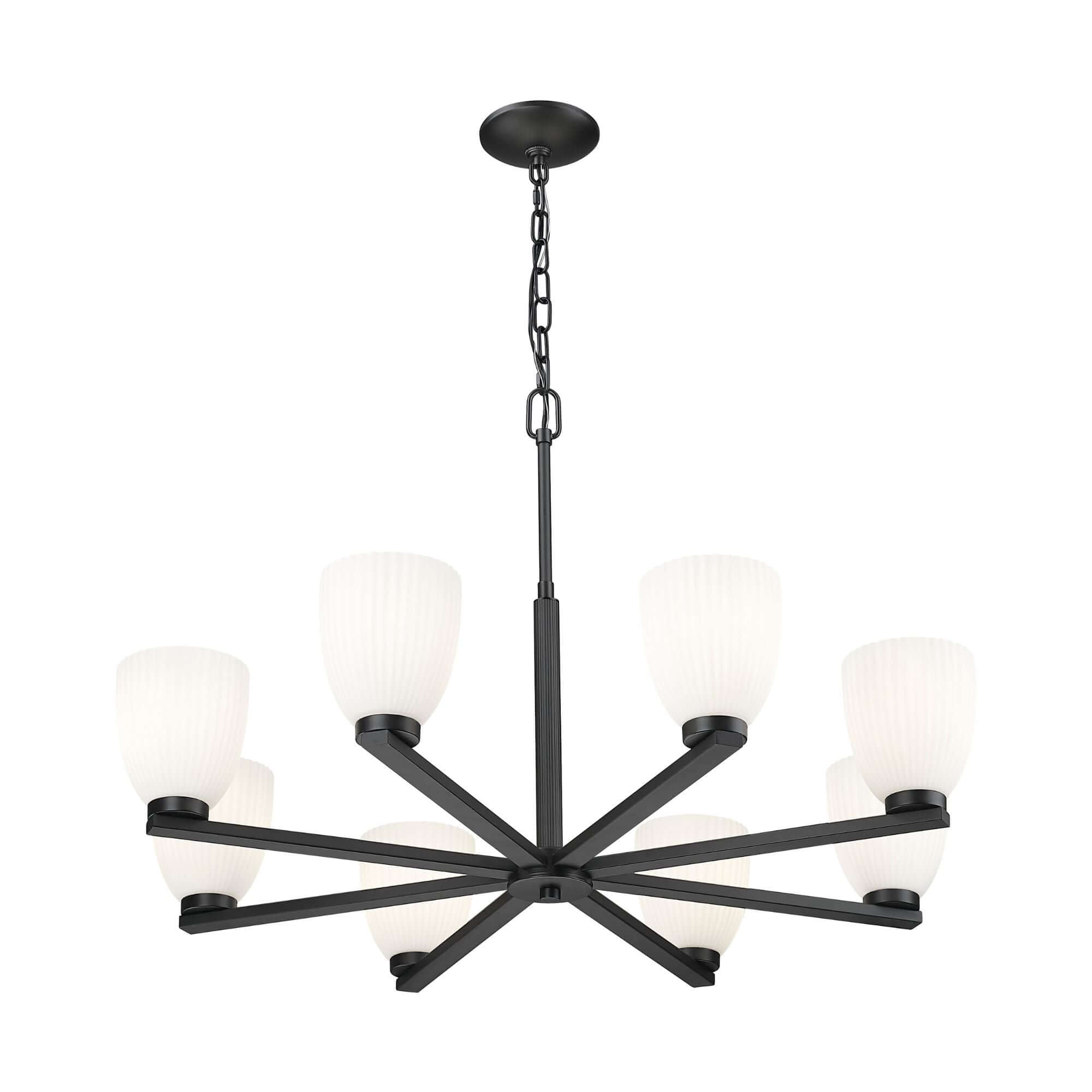 Naya 8 Light Chandelier Matte Black