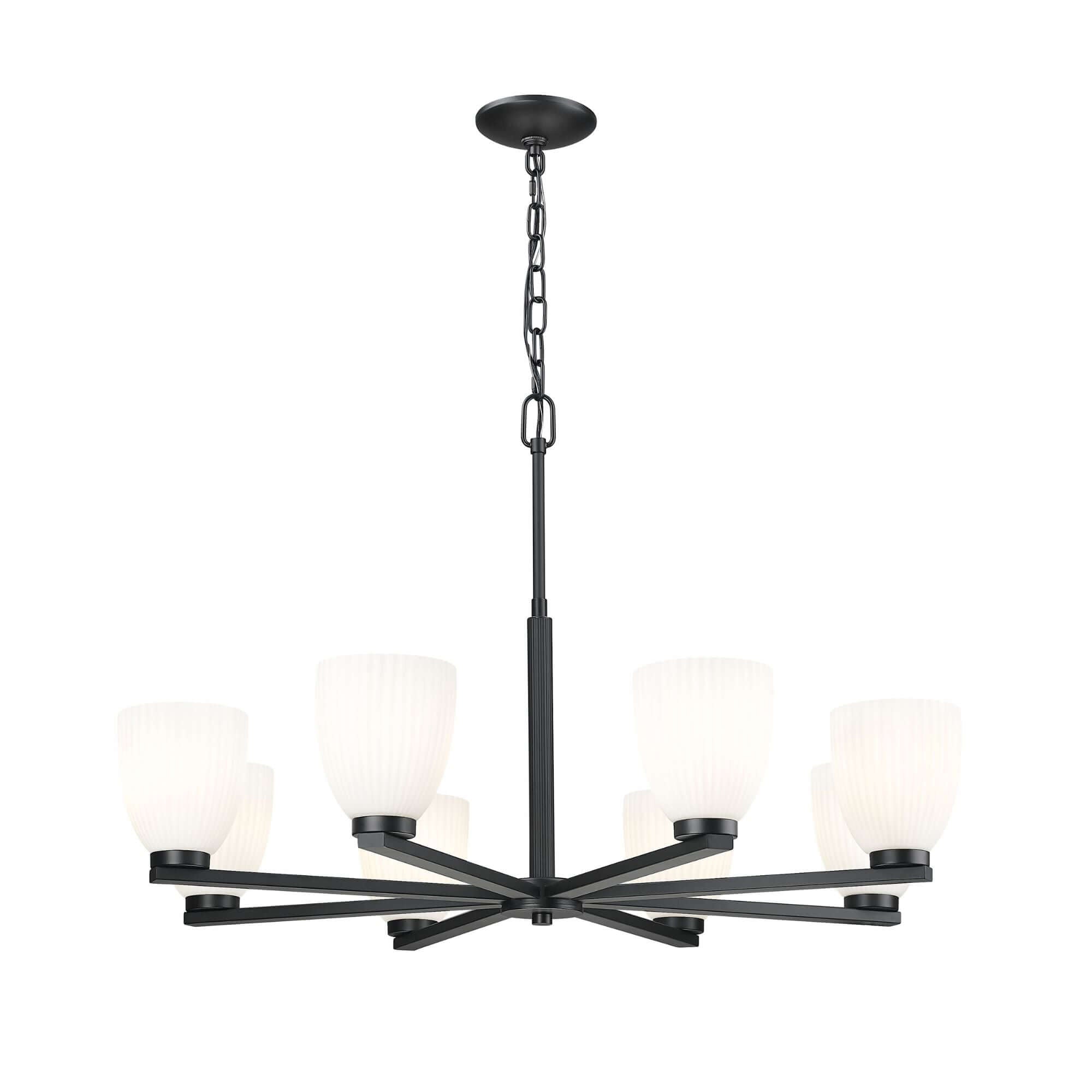 Naya 8 Light Chandelier Matte Black
