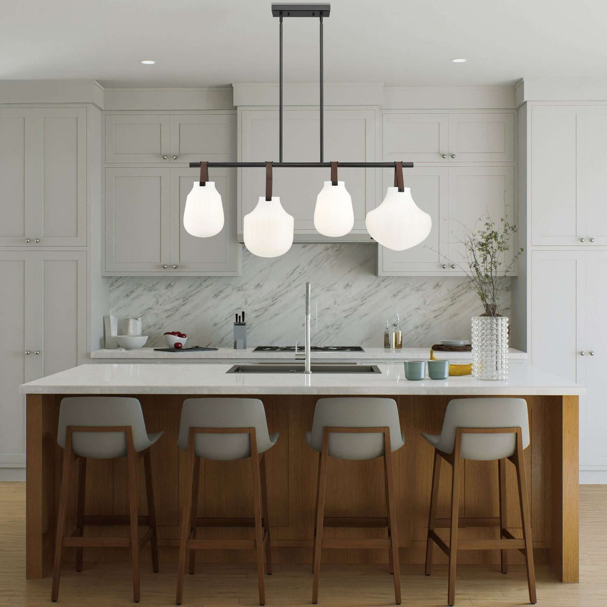 Newbury 4 Light Pendant Matte Black