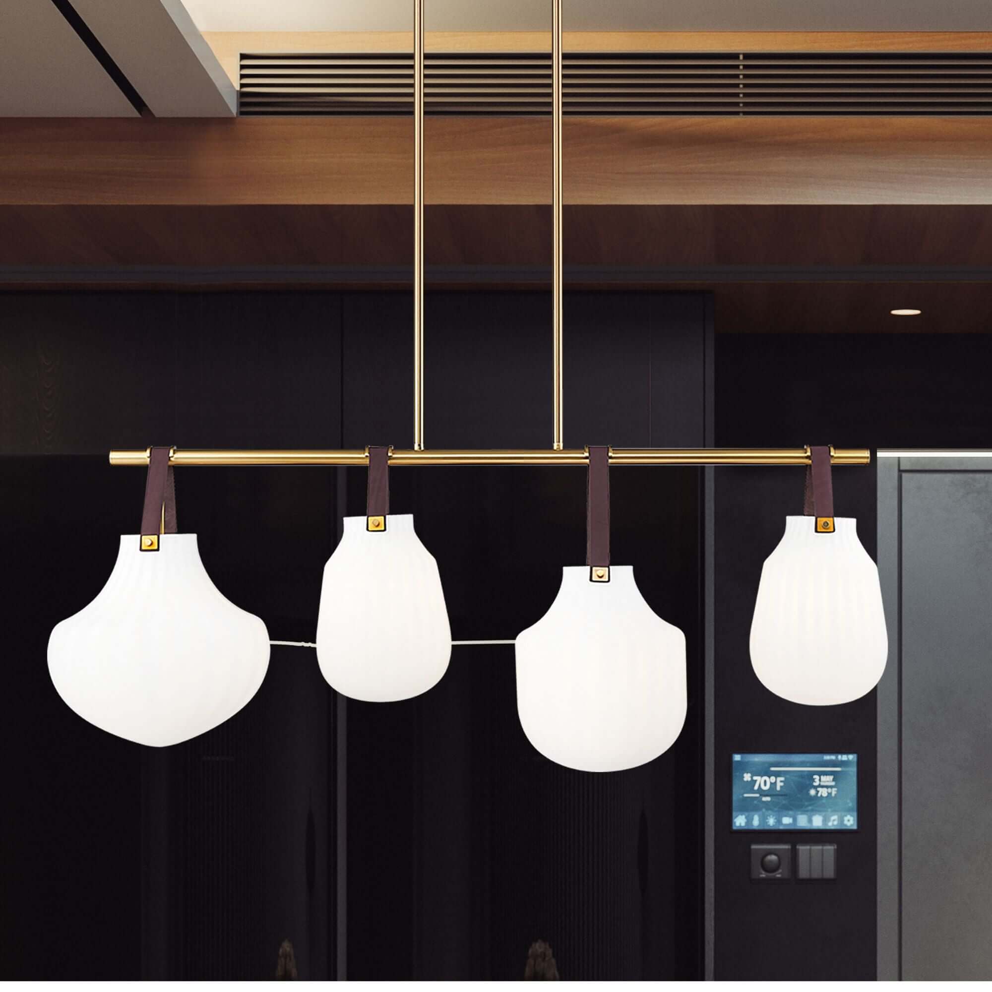 Newbury 4 Light Pendant Modern Gold