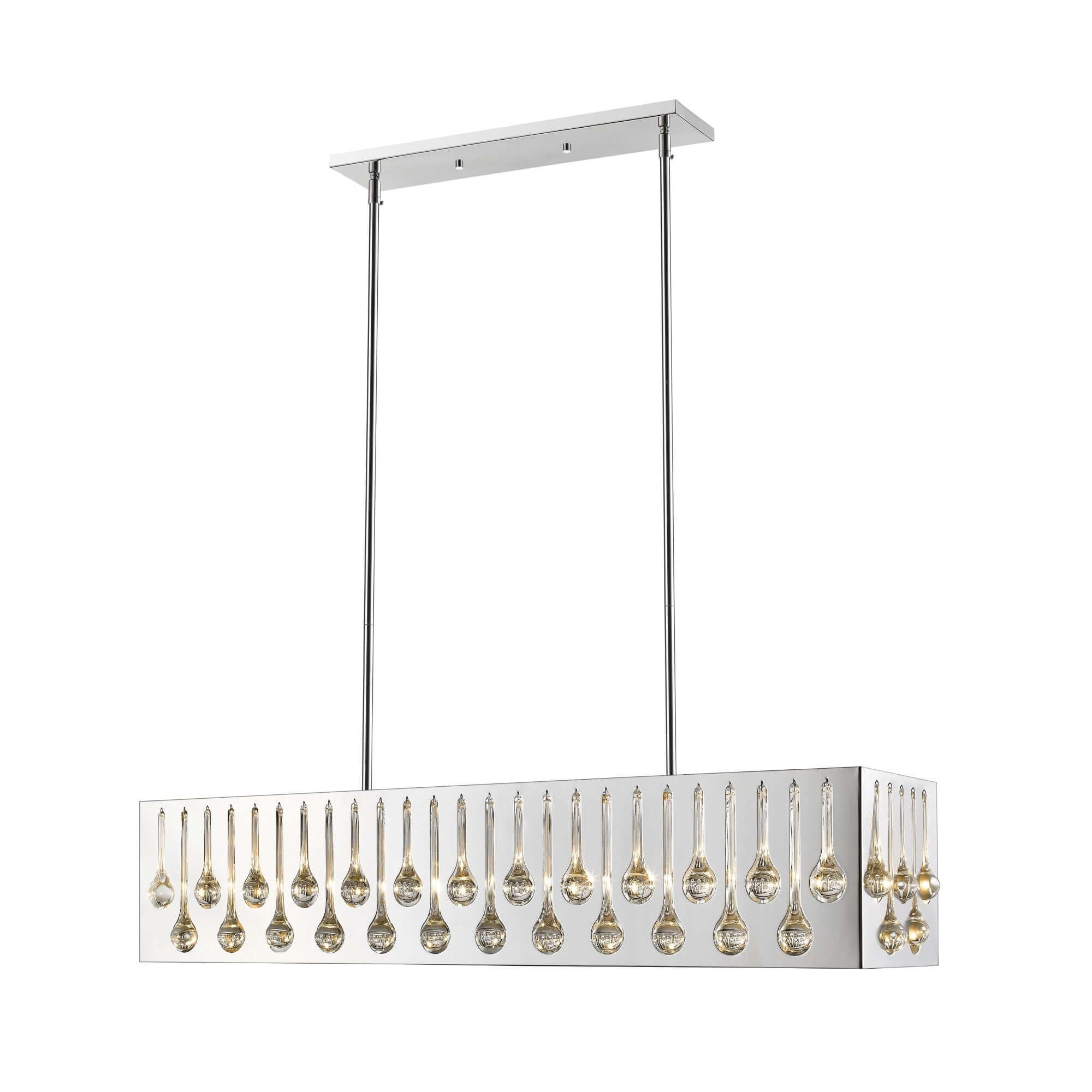 Oberon 7 Light Linear Chandelier Chrome